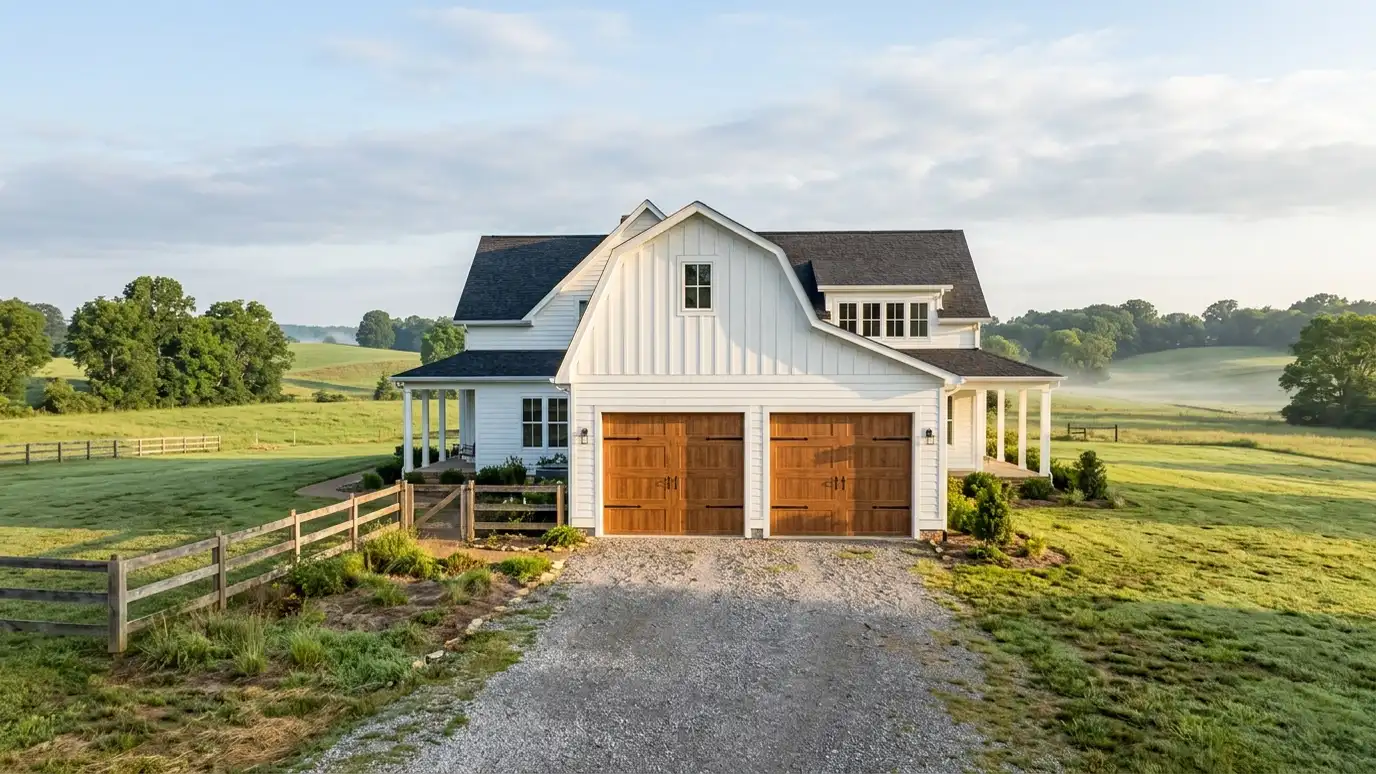 A well-kept home in Arrington, Tennessee with a clean garage door on a quiet street