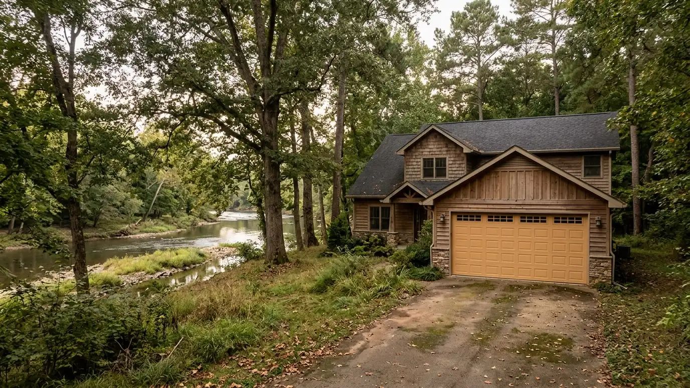 A well-kept home in Ashland City, Tennessee with a clean garage door on a quiet street