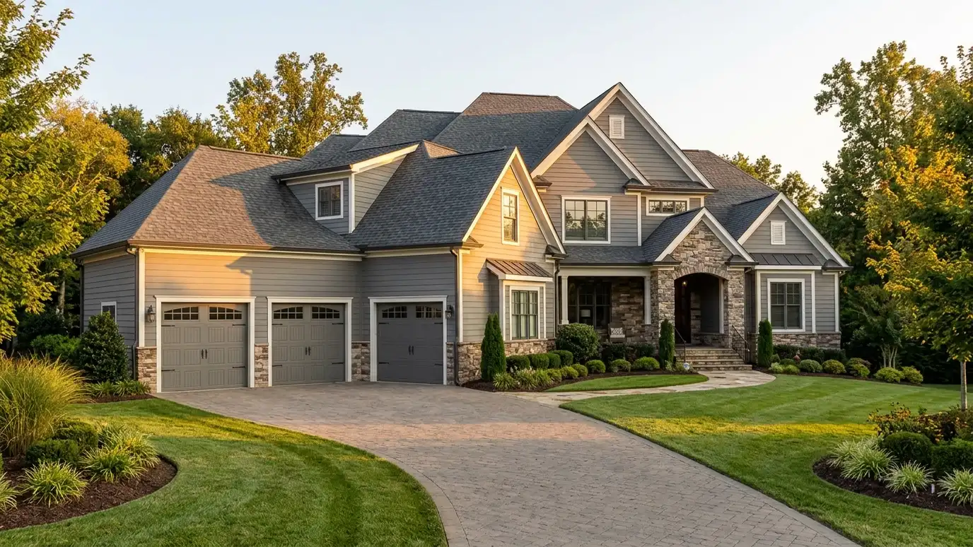 A well-kept home in Brentwood, Tennessee with a clean garage door on a quiet street