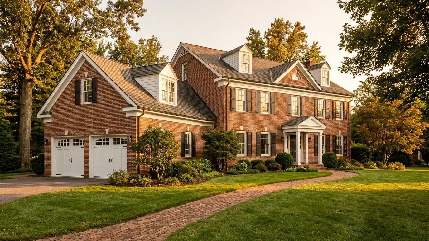 A well-kept home in Franklin, Tennessee with a clean garage door on a quiet street