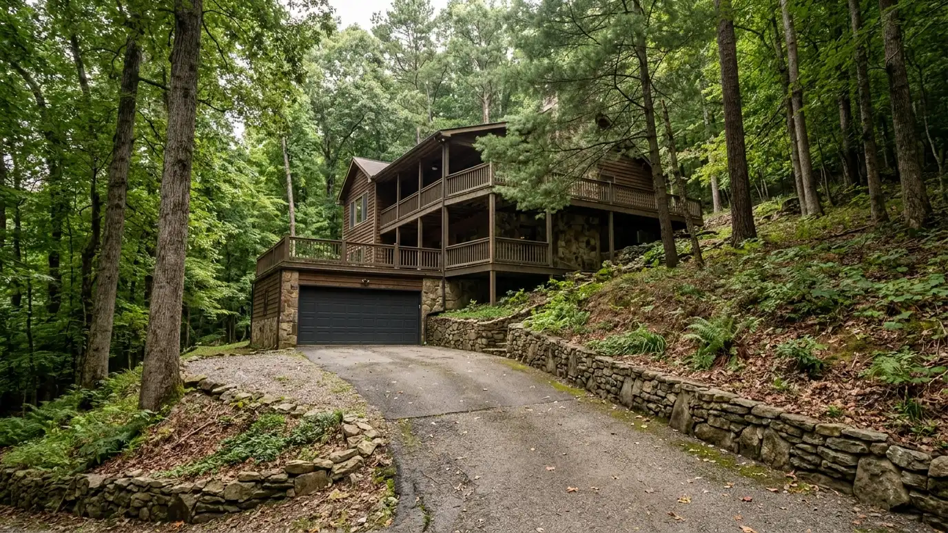 A well-kept home in Kingston Springs, Tennessee with a clean garage door on a quiet street