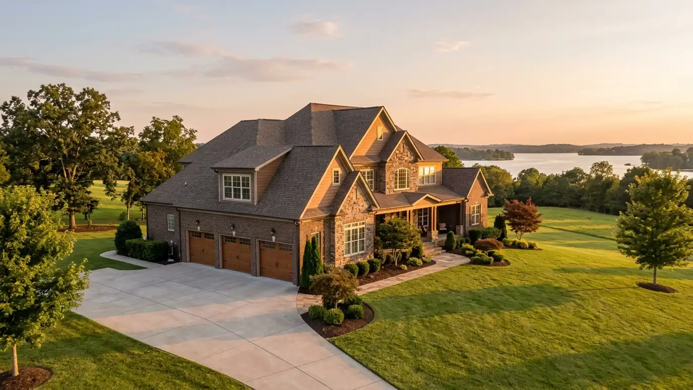 A well-kept home in Mt. Juliet, Tennessee with a clean garage door on a quiet street