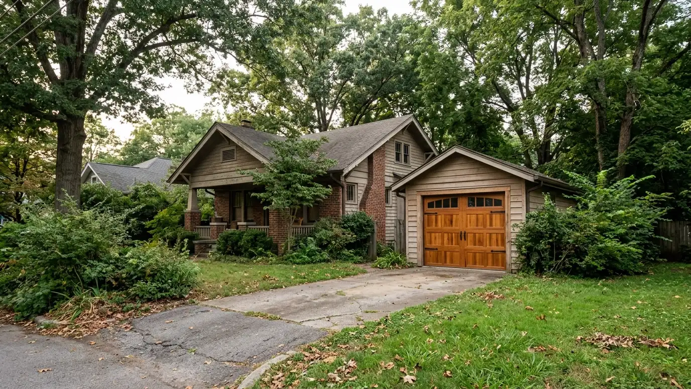 A well-kept home in Old Hickory, Tennessee with a clean garage door on a quiet street