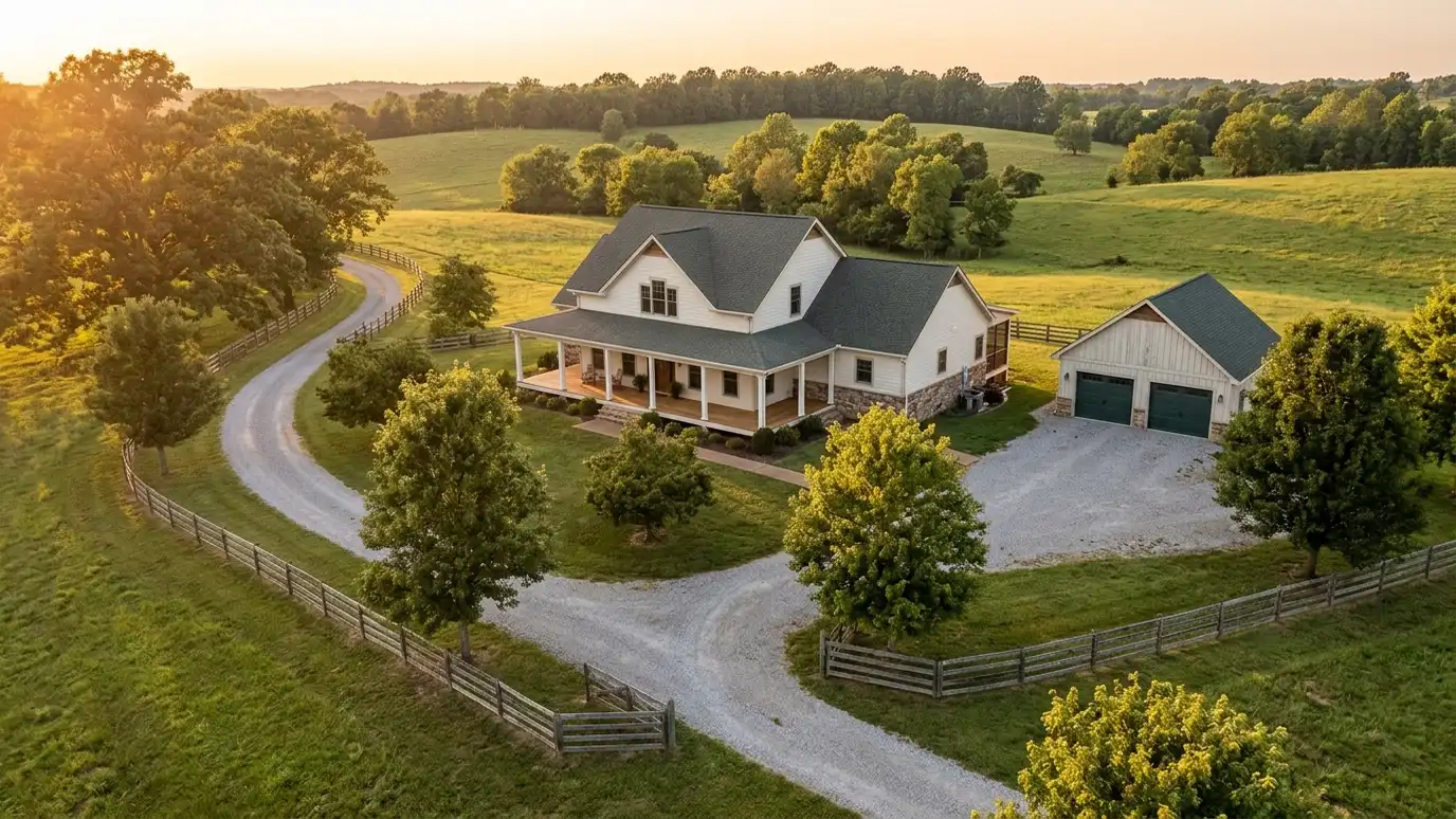 A well-kept home in Pegram, Tennessee with a clean garage door on a quiet street